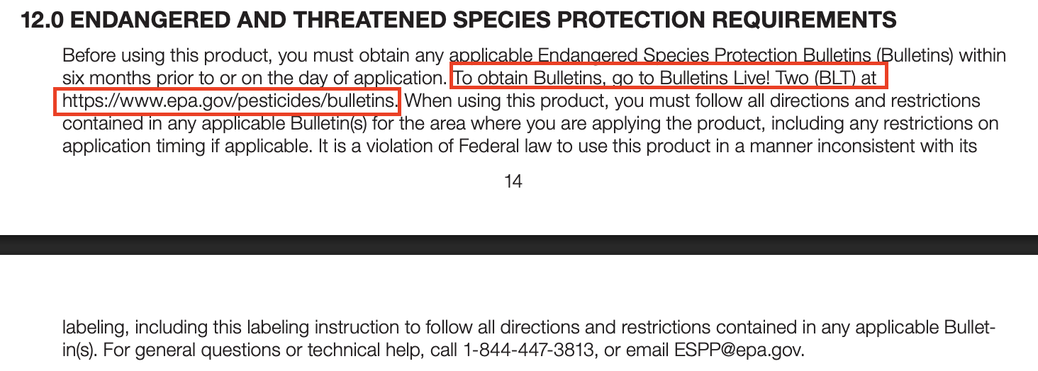 New ESA Label Language